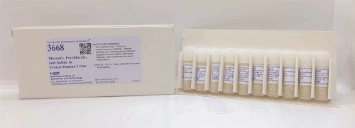 SRM 3668  冷凍人尿中的汞、高氯酸鹽和碘化物標準品