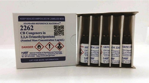 SRM 2262  2，2，4-三甲基戊烷中的氯化聯苯同系物標準品(標稱質量濃度為2μg/mL)