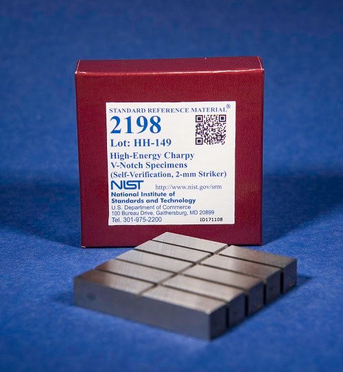SRM 2198  高能Charpy V-缺口標本標準品(自驗證，2毫米射手)
