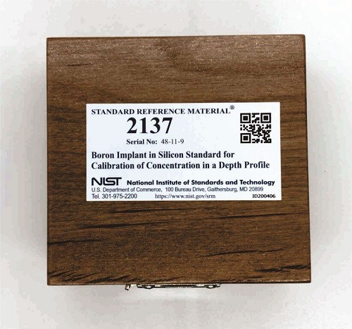 SRM 2137 硅中硼植入深度剖面濃度標準品