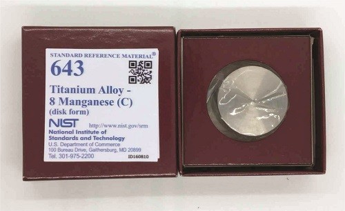 SRM 643 光譜鈦.鈦基標準鈦合金，8 Mn(C)標準品