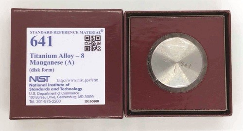 SRM 641  光譜鈦鈦基標準鈦合金，8 Mn(A)標準品